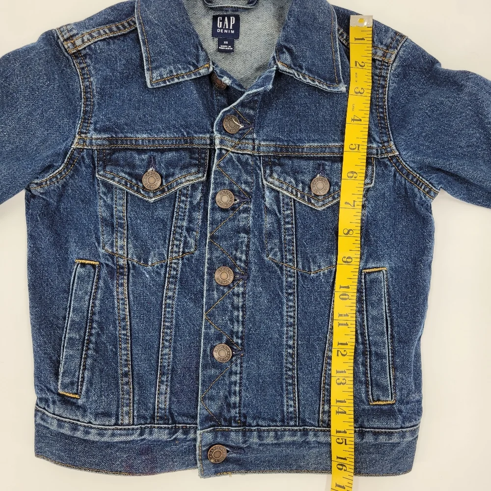 Gap Denim Jacket Kids Size XS 4/5 Blue Jean Classic Trucker Cotton Unisex